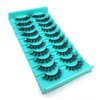 Wffenhefragrance 3D Curl Artificial Mink Eyelashes - Fluffy Wispy Lashes 10 Pairs|Natural Look,Easy to Apply&Reusable|Perfect for Daily Wear,Parties&Special Occasions|9-16-18mm