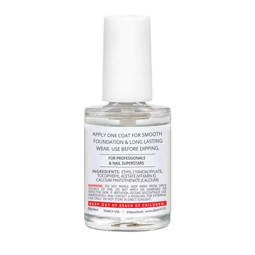 DipWell Nail Dip Liquid, Acrylic Nail Powder Base, Step 2, 0.5 fl oz - Nail Brush Included, Easy Soak-off, Low Odor