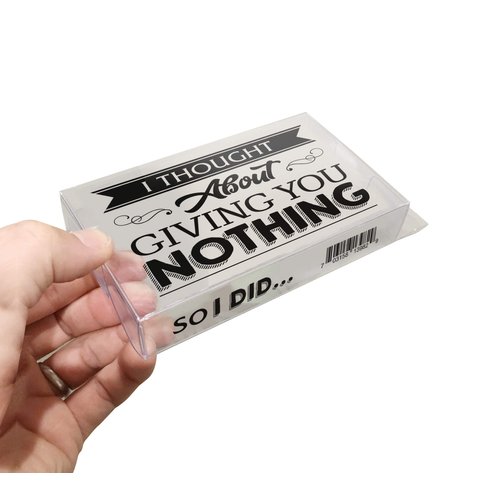 Giving You Nothing So I Did Prank Gift Box - Gag Gift for Friends Clear Gift Box Clean Humor Novelty Gags for Family Stocking Stuffers for Men
