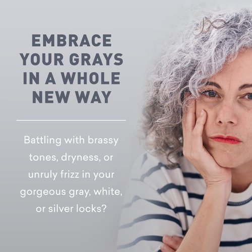 Just Nutritive Gray Hair Conditioner | Gray Hair Treatment | Just Natural Hair Care | Natural Conditioner 16 Oz.
