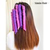 Aimin 50pcs Spiral Heatless Hair Curlers For Long Hair, 22Inch No Heat Curlers Kit With 6pcs Styling Hooks (purple-pink)