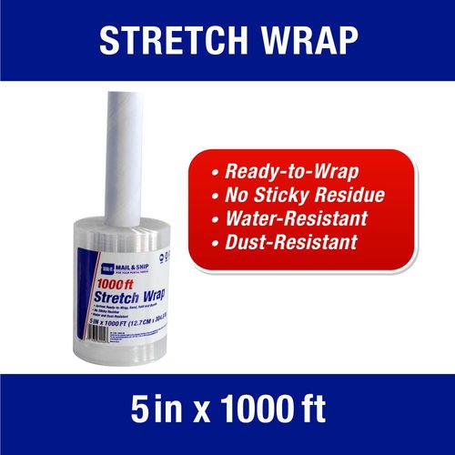 Seal-It Mail & Ship Stretch Wrap, 5 Inches x 1000 Feet