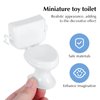 Zerodeko 6 Pcs Mini Toilet Seat Toy, Mini Toilet Doll House, Dollhouse Toilet 1 12 Scale, Celebrating Party Birthday Cake Decoration Furniture Dollhouse Accessories