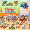 SevenQ Toy Cars for Kids Ages 4-8, 56Pcs Monster Truck Toys Pull Back Cars with Storage Box, Race Cars Party Favors for Toddler Toys Pinata Goodie Bag Stuffers Christmas Treasure Box Classroom Prizes