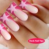 504PCS Duck Nail Tips Full Cover Duck Fan Flare Nail Tips 12 Sizes Duck Feet Styel French Fake Nail Extension Tips with Box