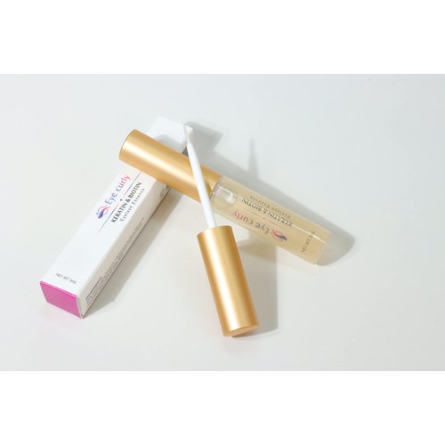 Eyecurly Eyelash & Brow Serum with Biotin, Keratin & Vegetable Extracts - Natural Growth Enhancer for Long, Thick Lashes and Eyebrows. Cruelty-Free & Hypoallergenic.