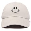 DALIX Smile Baseball Cap Smiling Face Happy Dad Hat Men Women Teens in Beige