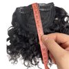 100% Human Hair Bangs Afro Curly Fringe Hair Bangs Fluffy Kinky Curly Human Hairpieces for Black Women Clip in on Hair Extensions (Dark Brown Color)