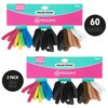 Expressions 60pc Seamless Hair Ties, No Damage Ponytail Holders - Value Pack Colorful Elastic Hair Ties, Cute Hair Accessories For Girls, Hair Rubber Bands No Damage Hair Ties for Everyday Use