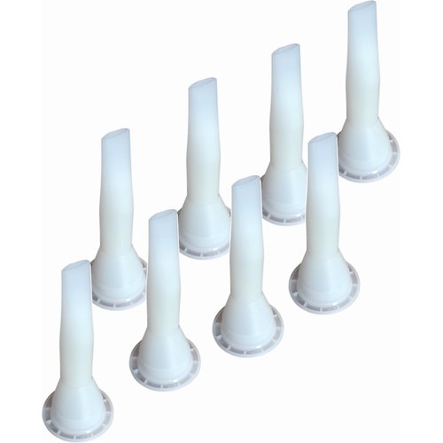 ANZHUO Sealant nozzle for sausage caulking gun, durable epoxy piston sealant nozzle, reusable sealant nozzle, and replacement consumables for caulking gun (8 pieces)
