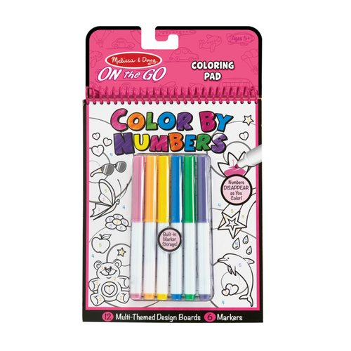 Melissa & Doug On the Go Color by Numbers Kids' Design Board - Unicorns, Ballet, Kittens, and More - Party Favors, Stocking Stuffers, Travel Toys, Coloring Books For Kids Ages 5+