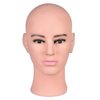 Ruilong Male Bald Mannequin Head for Wig Making Hat and Glasses Display Model Head, Professional Cosmetology Head Beige Color