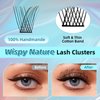 MH Cluster Eyelash Extensions Kit Lash Clusters Kit Lash Clusters with 12ML Bond and Seal Waterproof, 12ML Lash Remover, Lash Tweezers for DIY Lash Extension Kit (168PCS, 8-18mm)