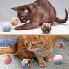 MAIYU Cat Toys Springs Balls Set 12 Pack - 6 PCS Cat Toy Balls Woolen Yarn Balls - 6 PCS Cat Spring Tube Toys Interactive Cat Chew Toy for Cat Kitten (Random Color)