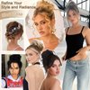 WZNBBOY Messy Bun Hair Piece Hair Bun Wavy Curly Scrunchies Chignon Ponytail Hair Extensions Fake Hair Bun Extensions Synthetic Tousled Updo Hairpieces for Women (Blonde)