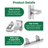 MUZIK Shelf Support Clips for KV 255/256 & Sandusky Metal Shelving, 201 Stainless Steel Heavy Duty Metal Shelf Clips, 80 Pack Silver