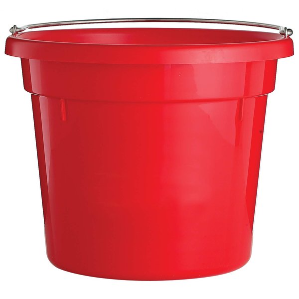 Little Giant® Round Plastic Utility Bucket | Durable & Versatile Feeder Bucket with Handles | Bucket for Cleaning | 10 Quarts | Red