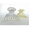 Generic Gold or silver medium sized metal hair claw clip jaw clip (Primary color: Silver), 1 Count (Pack of 1)