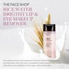The Face Shop Oil-Free Liquid Eye Makeup Remover, Natural Rice Water Lipstick, Waterproof Mascara & Eyeliner Removal - 120 mL / 4 Oz, K-Beauty