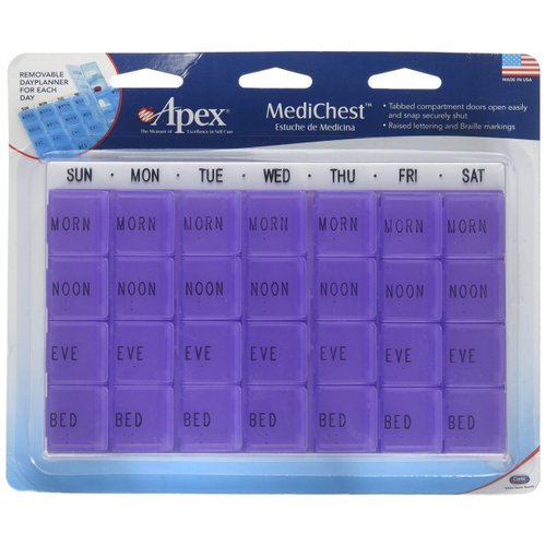 Apex Medi Chest Pill Organizer for Vitamins and Medication - 1 Ea