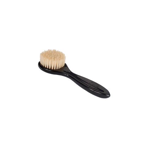 Esthetician Grade Facial Brush | Natural Bristle Firm | High Polish Acrylic Handle | Jet Black Finish | Model 704 - JTB