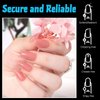 LoveOurHome 600pc Medium Square Fake Nail Tips Full Cover Clear Acrylic False Nails Short Soft Gel X Nail Art Tips Artificial Fingernails for Salon and Home Nail Manicure Design