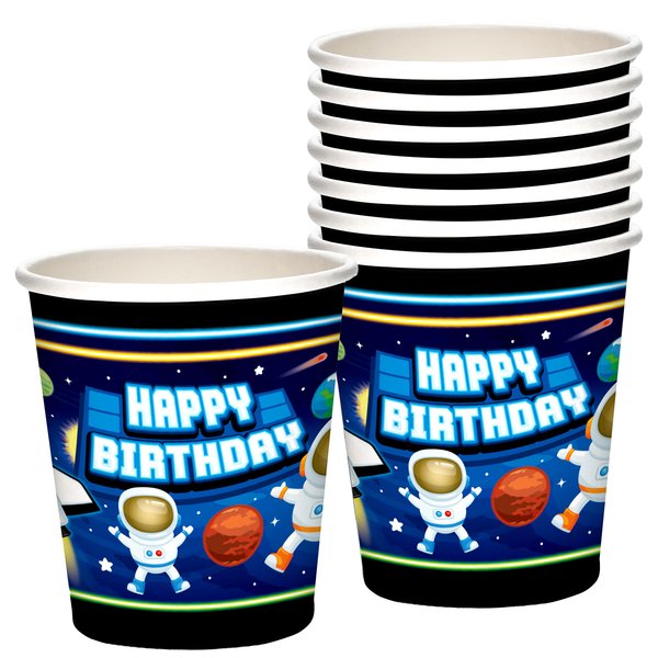 Treasures Gifted Outer Space Paper Cups 24ct 9oz - Outer Space Party Decorations - Galaxy Party Decorations - Astronaut Party Decorations - Outer Space Birthday Party Supplies, Alien Party Decorations