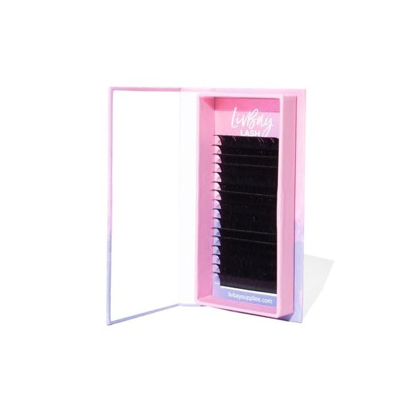 On Cloud 9 | Soft Luxury Matte Black Lash Extensions |.03mm -.18mm / 8mm -17mm | C/D Curl | Volume, Mega, Fan (15mm / 0.03CC)