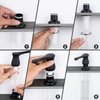 GAGALIFE Sink Soap Dispenser Matte Black, Built in Soap Dispenser with 13 OZ Bottle, Lotion Dispenser for Kitchen Sink, Refill from The Top