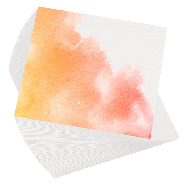 PATIKIL 300 Pcs Pure Cotton Watercolor Paper 110lb/230 GSM Water Coloring Paint Paper for Art Painting Watercolor Drawing Artist, 4x4 Inch