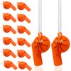 Basketball Whistles with Lanyard 12 Basketball Party Favors for Basketball Birthday Basketball Favors Basketball Prizes Team Spirit Cheer Noisemaker Sport Party Sports Player Gifts Sport Goodie Bag