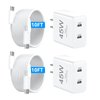 USB C Charger Block for iPhone 16 Pro Max Charger Fast Charging, 45W Dual USB C Charger with 10FT USB C Charging Cable Cord for iPhone 16 15 Pro Max/16 15 Pro/16 15/16 15 Plus, iPad Pro, Galaxy S24