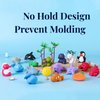 XY-WQ Bath Toys No Hole, for Infants 6-12& Toddlers 1-3, No Hole Bathtub Toys (Sea Animals, 18 Pcs with Mesh Bag)