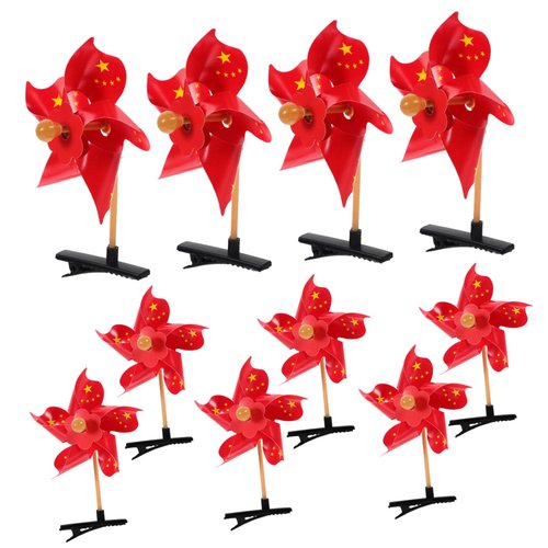 DOITOOL 20 Pcs Windmill Hairpin Pinwheel Hair Bows Sprout Clips Pinwheel Hair Clip Chinese Style ...