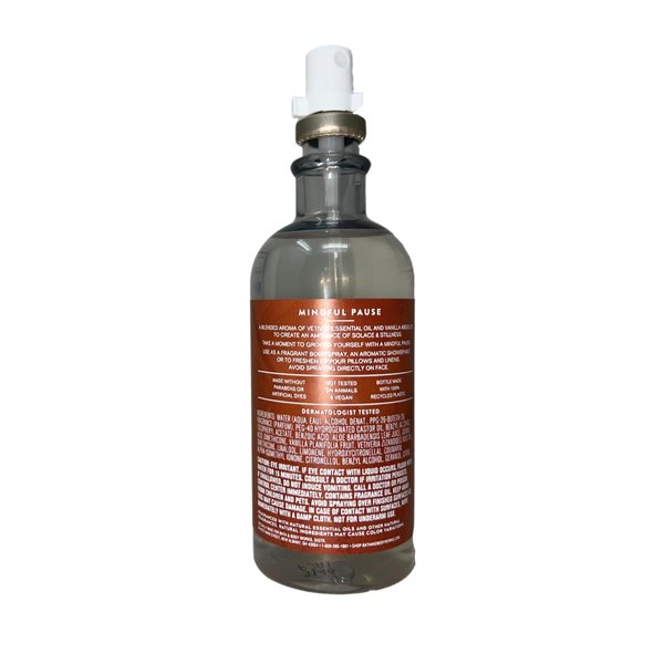 Bath & Body Works Aroma Mindful Pause VETIVER & Vanilla 2 Essential Oil Mist Set with a Creamy Rose Bar Soap