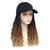 GUOJIAN Goddess Box Braids Hair Baseball Cap Wig Bohemian Curly Ends Box Braids Hat with Braided Hair Extensions for Black White Women Synthetic Braids Hat Wig with Hair Attached (16inch, T1B/30/27)