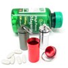 3 Packs Waterproof Aluminum Pill Fob Container, EFFIET Nitro Bottle Holder Nitroglycerin Pill Case Emergency Keychain Pill Holder for Medicine Organizer Dispenser (Silver-Matt-Red)