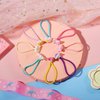 PinkSheep Hair Tie, 16 Count Cute Hair Accessories with Flower Balls for Girls Ages 0-5, Suitable for Various Occasions