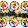 GOGUOGOFA 50 Pcs Art Paint Paper Plates Art Painting Party Supplies 7" Art Paint Dessert Plates Art Painting Plates for Painting Theme Baby Shower Art Paint Birthday Party Decorations
