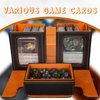 Jeixynik MTG Deck Box, 3-in-1 Magic Gathering Commander Deck Storage, Magnetic Leather Card Storage Box with 2 Commander Display & 4 Dividers & Dice Tray Fit TCG CCG Cards, Black-Orange