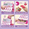 XINGYING Toy Cash Register for Kids, Pretend Play Cash Register Toy with Toy Money, Credit Card, Play Food, Kids Cash Register With Scanner, Real Calculator, Sound for Girls Boys Age 3, 4, 5, 6, 7, 8+