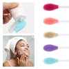 25 Pcs Silicone Face Mask Applicator, 2 in 1 Double-Sided Facial Scrubber Brush Tool, Double-Head Manual Cleansing Brush for Deep Gentle Exfoliating