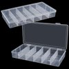 BAGTeck clear visible plastic storage box cosmetic tools storage box makeup tools fishing tackle accessory box organizer jewelry screws hardware accessories organizer box (2Pack)
