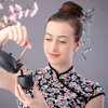 KALLORY Flower Hair Stick Ancient Style Tassel Hair Stick Pendant Updo Hair Accessory