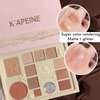 Ezyuanchly Lace 12 Color Eyeshadow Palette,Colorful Eyeshadow Palette Blendable Shimmer and Matte Nudes Shades, Eyeshadow Palette Makeup Blush Highlighter All In One