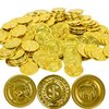 GiftExpress Plastic Gold Coins - 144 Count Kids Play Money Pirate Tokens - Toy Treasure Hunts, Chests, Cauldrons Decorations & Party Favors