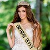 Gold Crown for Women Birthday Queen Sash & Rhinestone Tiara Set Birthday Decoration Rhinestone Headband Glitter Crystal Hair Accessories for Party(Gold1&Sash)