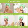 Shintop Makeup Headband, Soft Face Wash Headband with Cute Bow Elastic Spa Headband for Skincare Facial Mask Showers（Light Green）