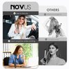 Novuspro Cordless Hair Straightener, Mini Cordless Flat Iron Straightener and Curler 2 in 1, for Fine Soft Hair/Short Hair, Anti-Scald & 3 Adjustable Temp,Travel Size Preferred Gifts