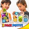 JA-RU Lab Putty Bundle Slime Set (2 Fidget Pack, 6 Units) Bouncy Color Changing Toys, Magnetic Putty, Glow in The Dark Slime, Clear Slime. Stress Relief Toy Therapy Putty. Sensory Toy. 9580-2p
